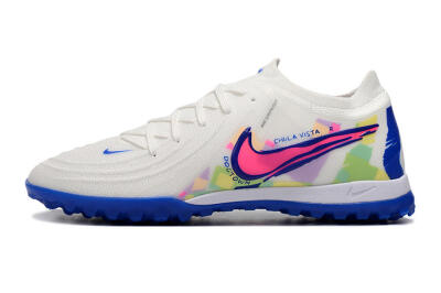 Men's Nike Phantom Luna Elite TF Football Shoes - White/Blue/Pink/Yellow