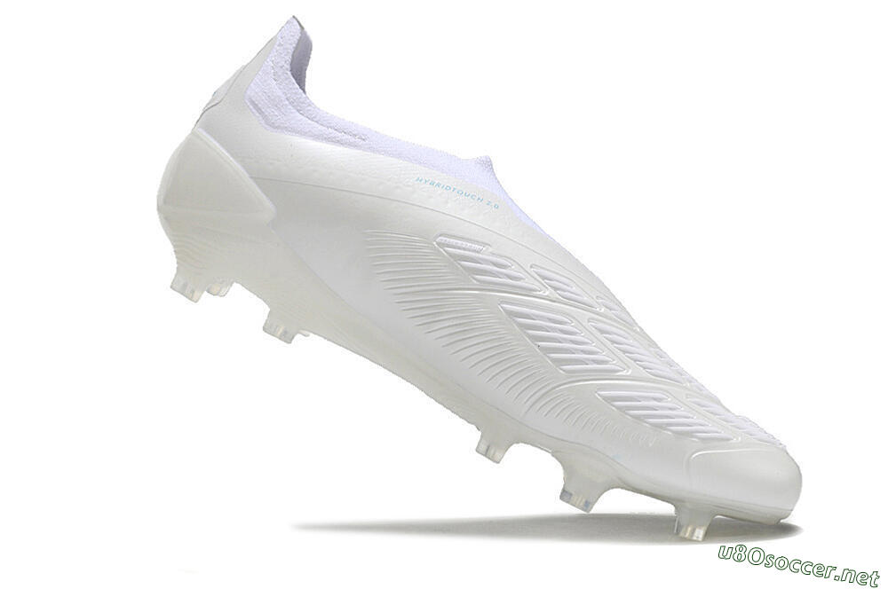 Men's Adidas Predator Accuracy+ Laceless FG Football Boots - White/Blue 4