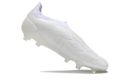 Men's Adidas Predator Accuracy+ Laceless FG Football Boots - White/Blue