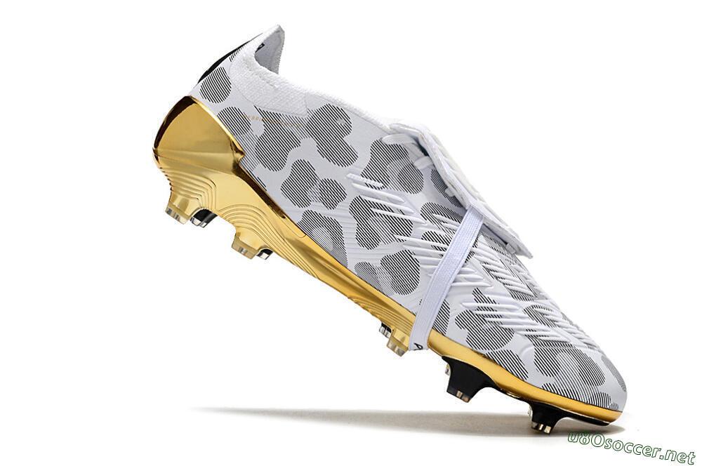 Men's Adidas Predator Elite Foldover Tongue FG Football Boots - White/Silver/Gold/Black 4