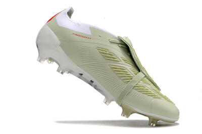 Men's Adidas Predator Elite Foldover Tongue FG Football Boots - Beige/Black/White