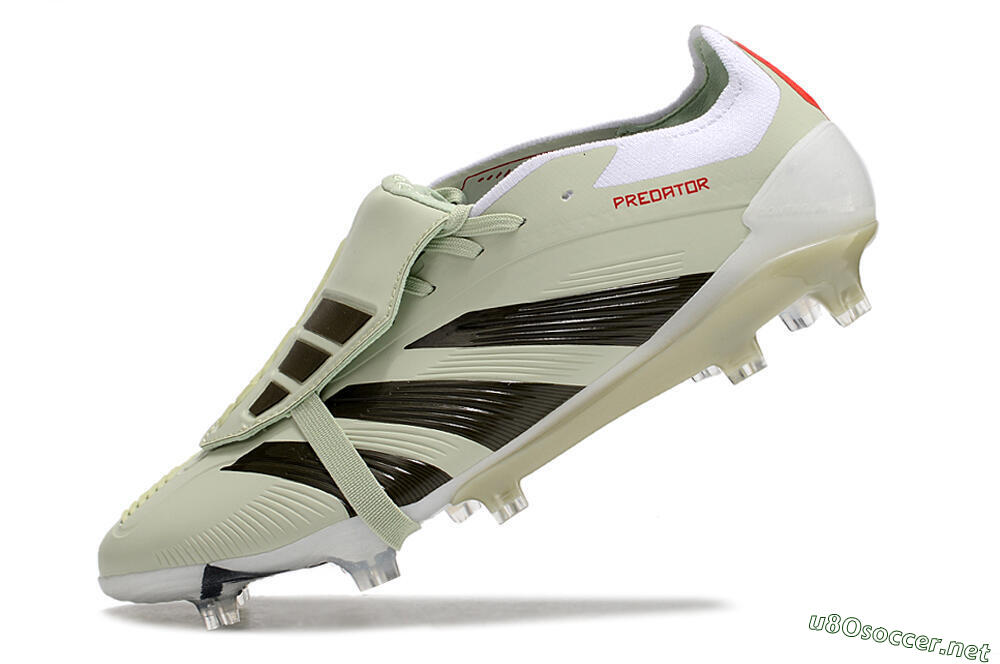 Men's Adidas Predator Elite Foldover Tongue FG Football Boots - Beige/Black/White 5