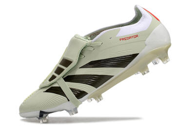 Men's Adidas Predator Elite Foldover Tongue FG Football Boots - Beige/Black/White