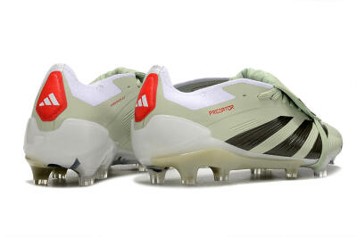 Men's Adidas Predator Elite Foldover Tongue FG Football Boots - Beige/Black/White