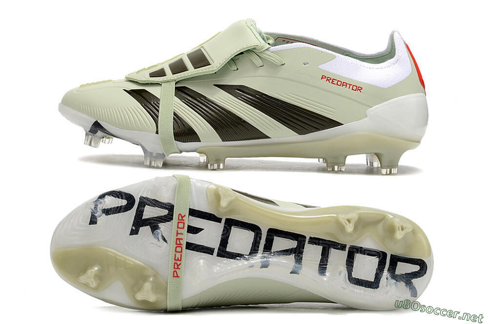 Men's Adidas Predator Elite Foldover Tongue FG Football Boots - Beige/Black/White 1