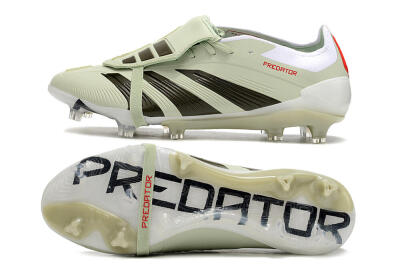 Men's Adidas Predator Elite Foldover Tongue FG Football Boots - Beige/Black/White