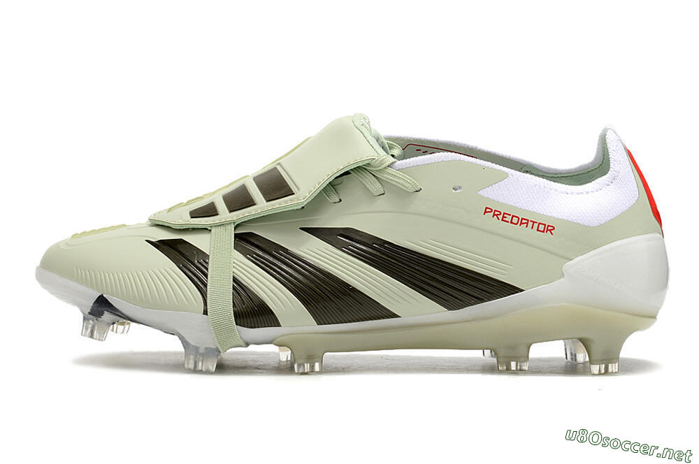 Men's Adidas Predator Elite Foldover Tongue FG Football Boots - Beige/Black/White 0