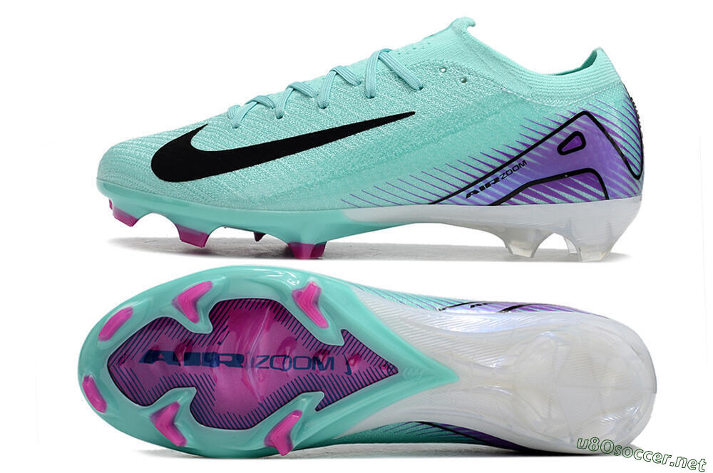 Men's Nike Air Zoom Mercurial Vapor 16 Elite FG Football Boots - Green/Purple/Black 1