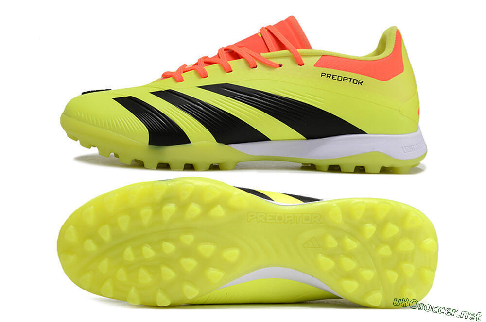 Men's Adidas Predator 24 Elite TF Football Shoes - Yellow/Black/Red 1
