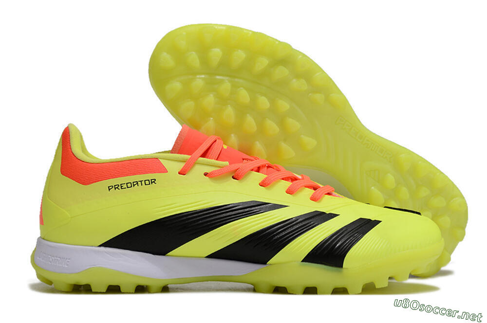 Men's Adidas Predator 24 Elite TF Football Shoes - Yellow/Black/Red 2