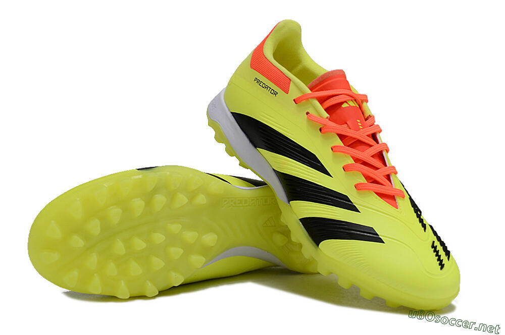 Men's Adidas Predator 24 Elite TF Football Shoes - Yellow/Black/Red 3