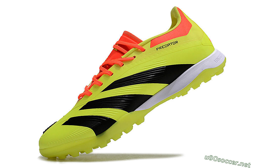 Men's Adidas Predator 24 Elite TF Football Shoes - Yellow/Black/Red 5