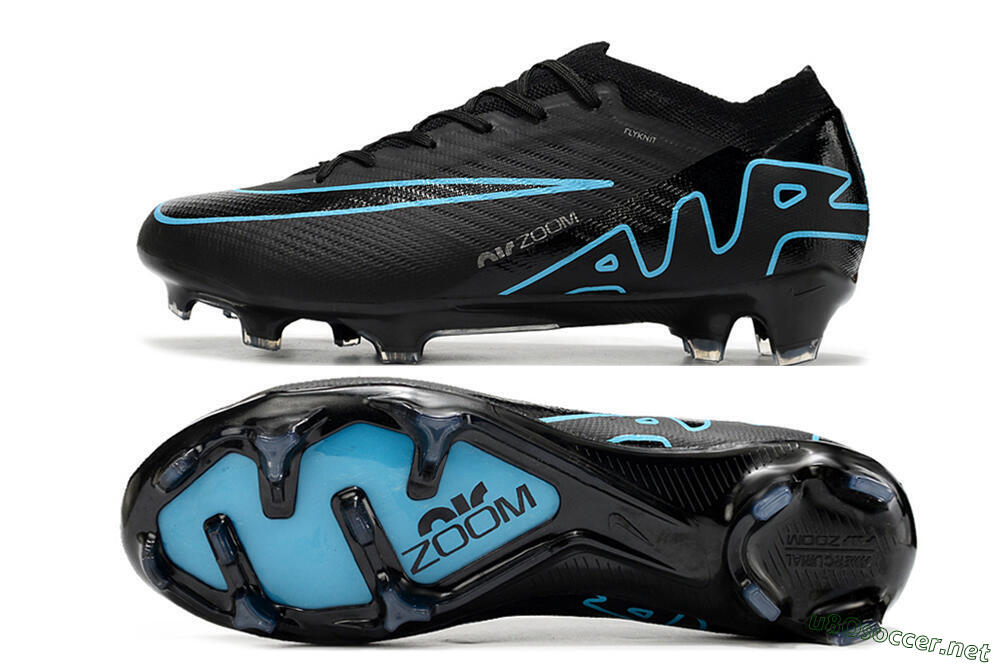 Men's Nike Air Zoom Mercurial Vapor 15 Elite FG Football Boots - Black/Jade/Blue 1