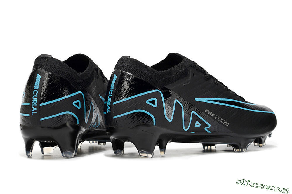 Men's Nike Air Zoom Mercurial Vapor 15 Elite FG Football Boots - Black/Jade/Blue 6