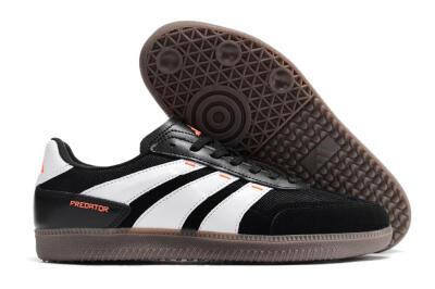 Men's Adidas Predator 24 League IC Football Shoes - Black/White/Brown