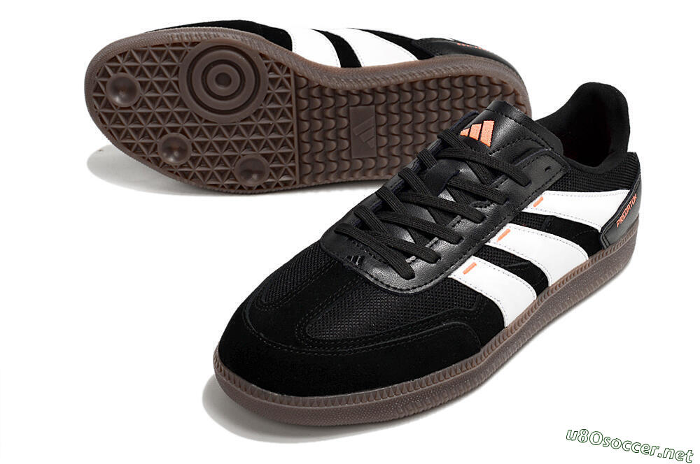 Men's Adidas Predator 24 League IC Football Shoes - Black/White/Brown 3