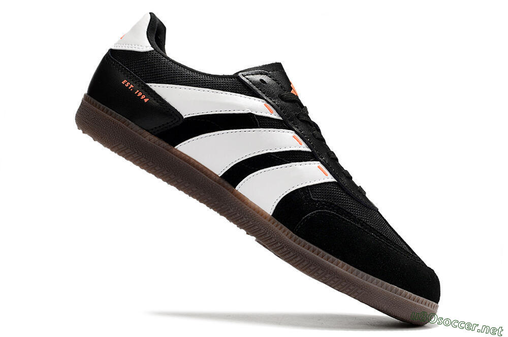 Men's Adidas Predator 24 League IC Football Shoes - Black/White/Brown 4