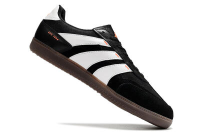 Men's Adidas Predator 24 League IC Football Shoes - Black/White/Brown