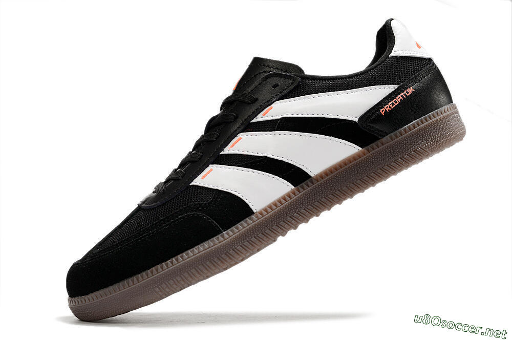 Men's Adidas Predator 24 League IC Football Shoes - Black/White/Brown 5