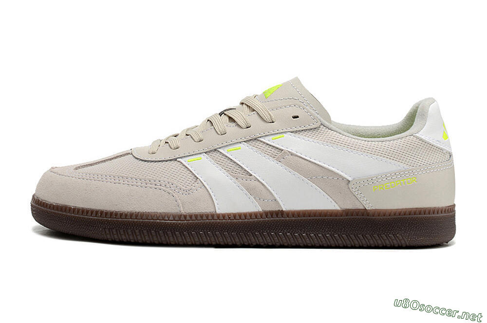 Men's Adidas Predator 24 League IC Football Shoes - Grey/Yellow/Brown 0