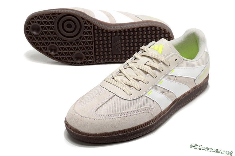 Men's Adidas Predator 24 League IC Football Shoes - Grey/Yellow/Brown 3