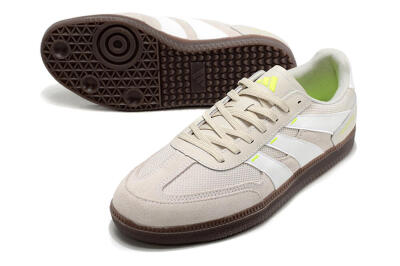 Men's Adidas Predator 24 League IC Football Shoes - Grey/Yellow/Brown