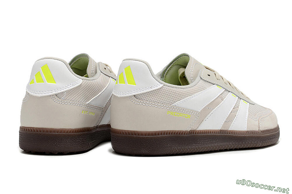 Men's Adidas Predator 24 League IC Football Shoes - Grey/Yellow/Brown 6