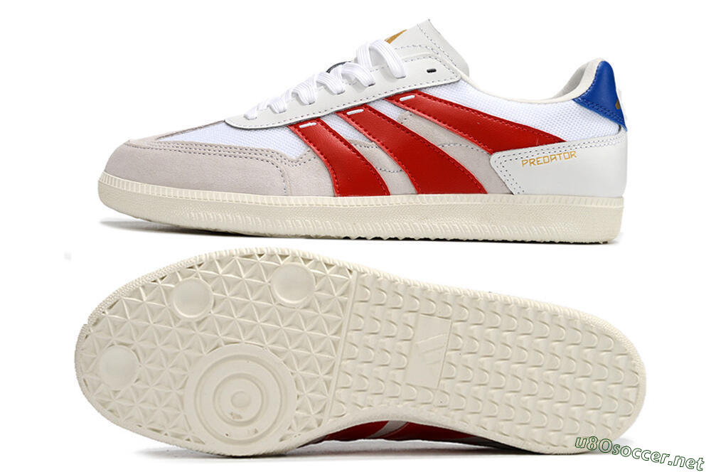 Men's Adidas Predator 24 League IC Football Shoes - Grey/White/Red/Blue 1