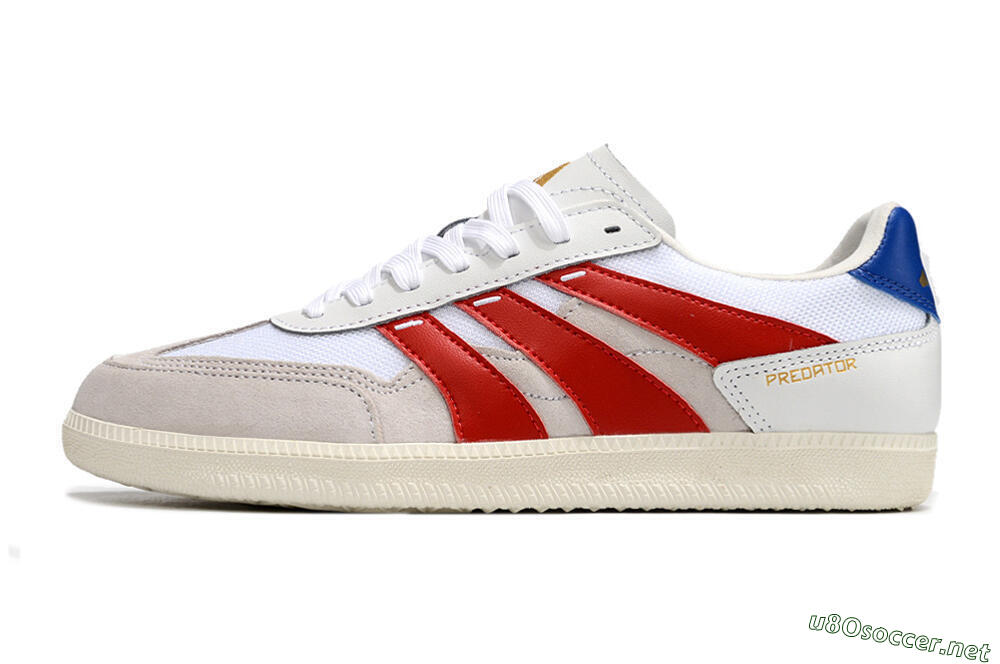 Men's Adidas Predator 24 League IC Football Shoes - Grey/White/Red/Blue 0