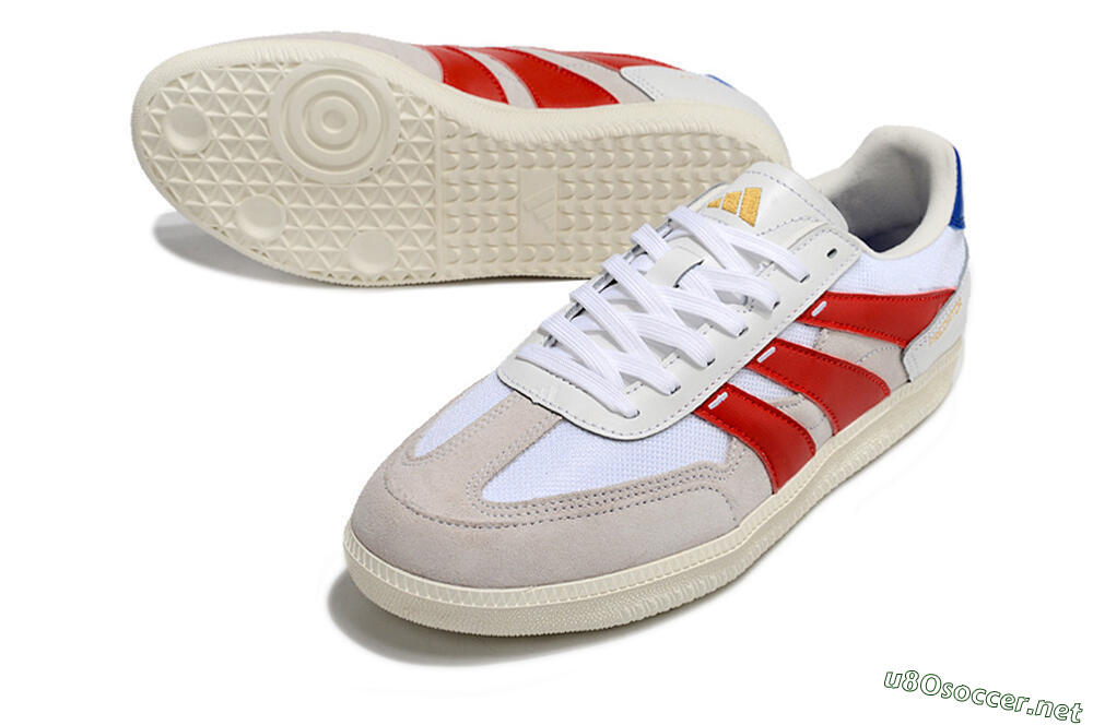 Men's Adidas Predator 24 League IC Football Shoes - Grey/White/Red/Blue 3