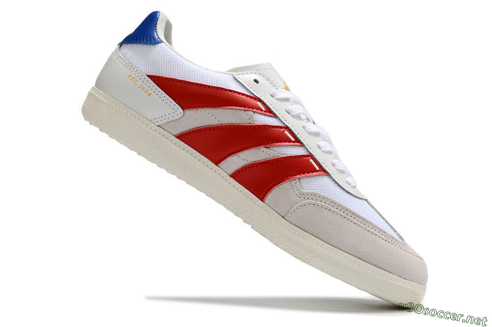 Men's Adidas Predator 24 League IC Football Shoes - Grey/White/Red/Blue 4