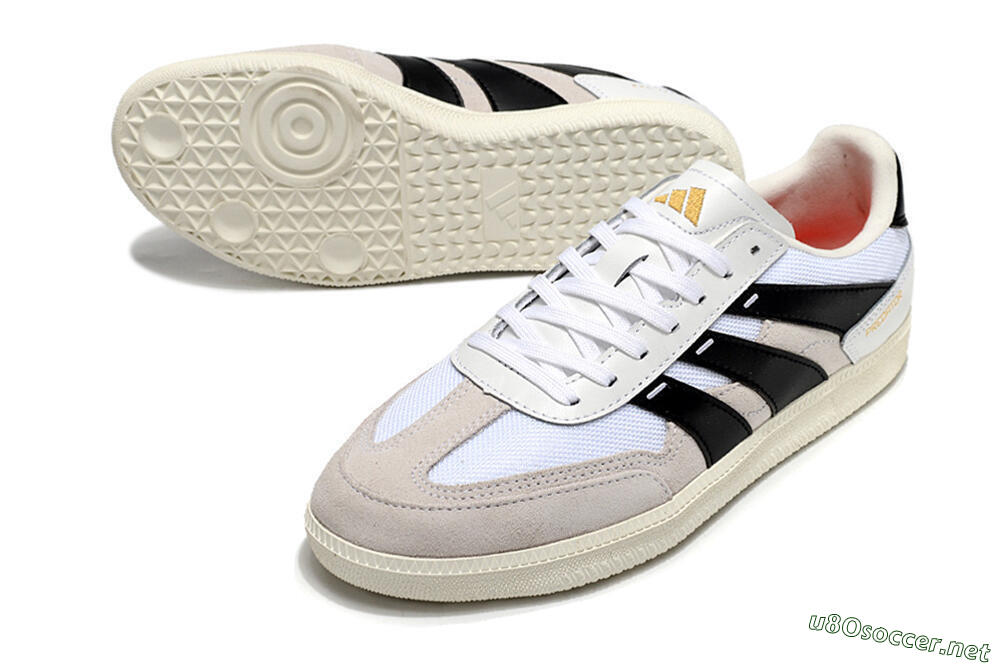 Men's Adidas Predator 24 League IC Football Shoes - Grey/White/Black 3