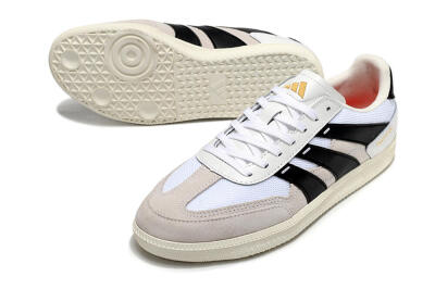 Men's Adidas Predator 24 League IC Football Shoes - Grey/White/Black