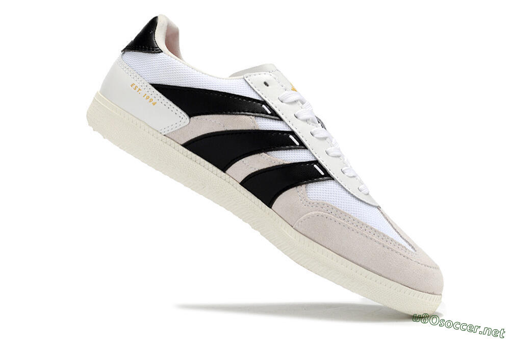 Men's Adidas Predator 24 League IC Football Shoes - Grey/White/Black 4