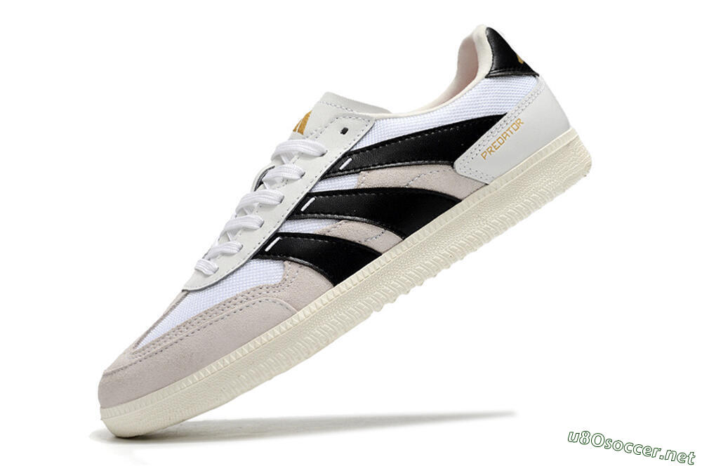 Men's Adidas Predator 24 League IC Football Shoes - Grey/White/Black 5