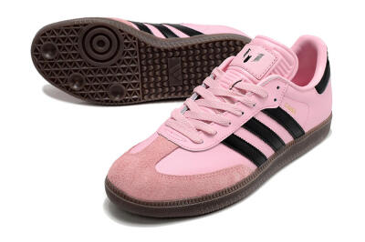 Men's Adidas Samba Messi IC Football Shoes - Pink/Black/Brown