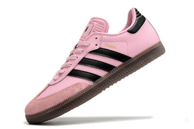 Men's Adidas Samba Messi IC Football Shoes - Pink/Black/Brown