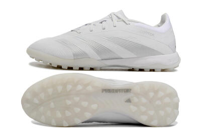 Men's Adidas Predator 24 Elite TF Football Shoes - White/Silver/Beige