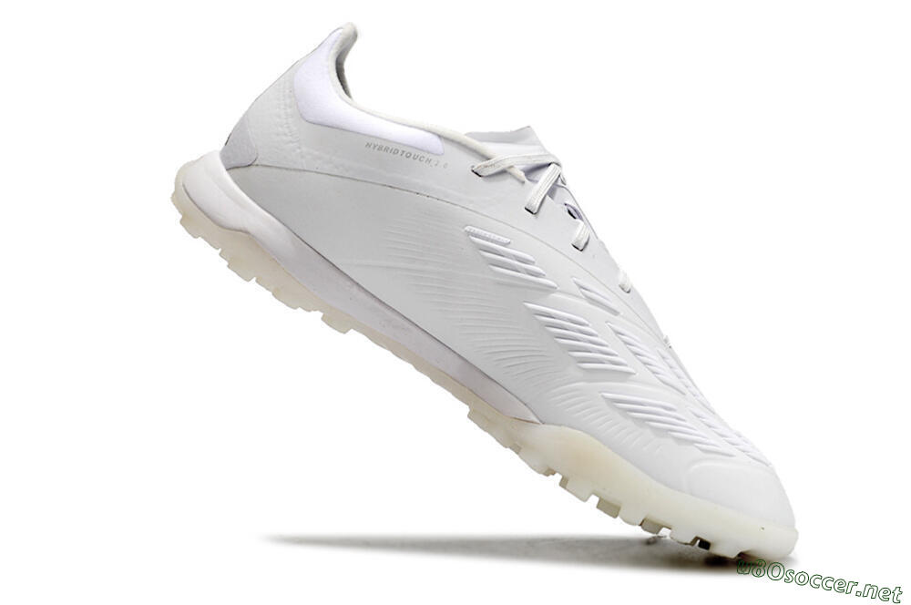 Men's Adidas Predator 24 Elite TF Football Shoes - White/Silver/Beige 4