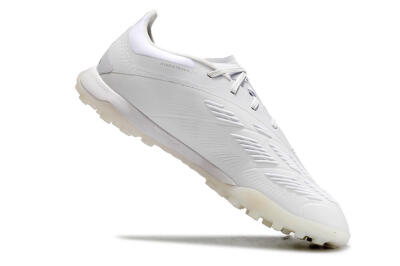 Men's Adidas Predator 24 Elite TF Football Shoes - White/Silver/Beige