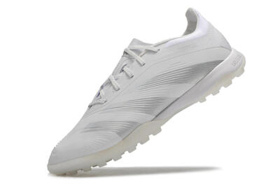Men's Adidas Predator 24 Elite TF Football Shoes - White/Silver/Beige