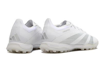 Men's Adidas Predator 24 Elite TF Football Shoes - White/Silver/Beige
