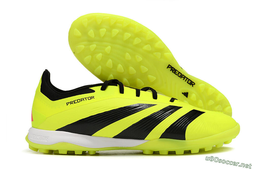 Men's Adidas Predator 24 Elite TF Football Shoes - Yellow/Black/White 2