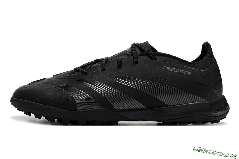 Men's Adidas Predator 24 Elite TF Football Shoes - Black/Silver/Black 0
