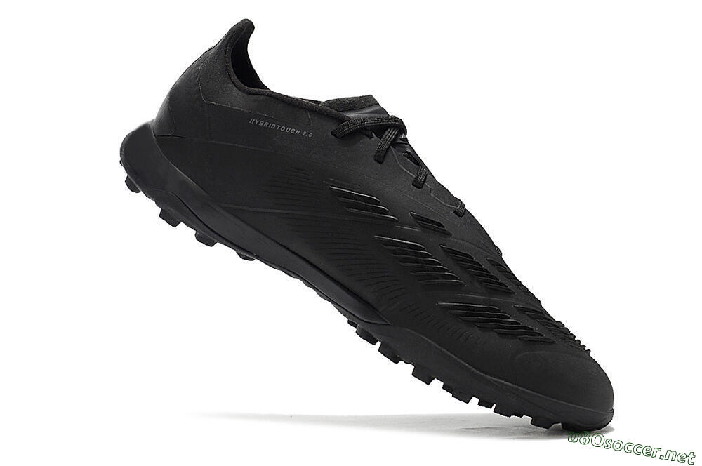 Men's Adidas Predator 24 Elite TF Football Shoes - Black/Silver/Black 4