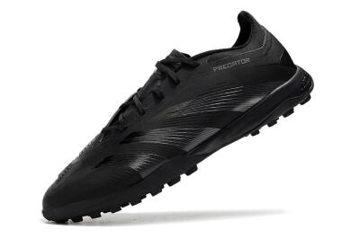 Men's Adidas Predator 24 Elite TF Football Shoes - Black/Silver/Black