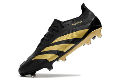 Men's Adidas Predator 24 Elite FG Football Boots - Black/Gold
