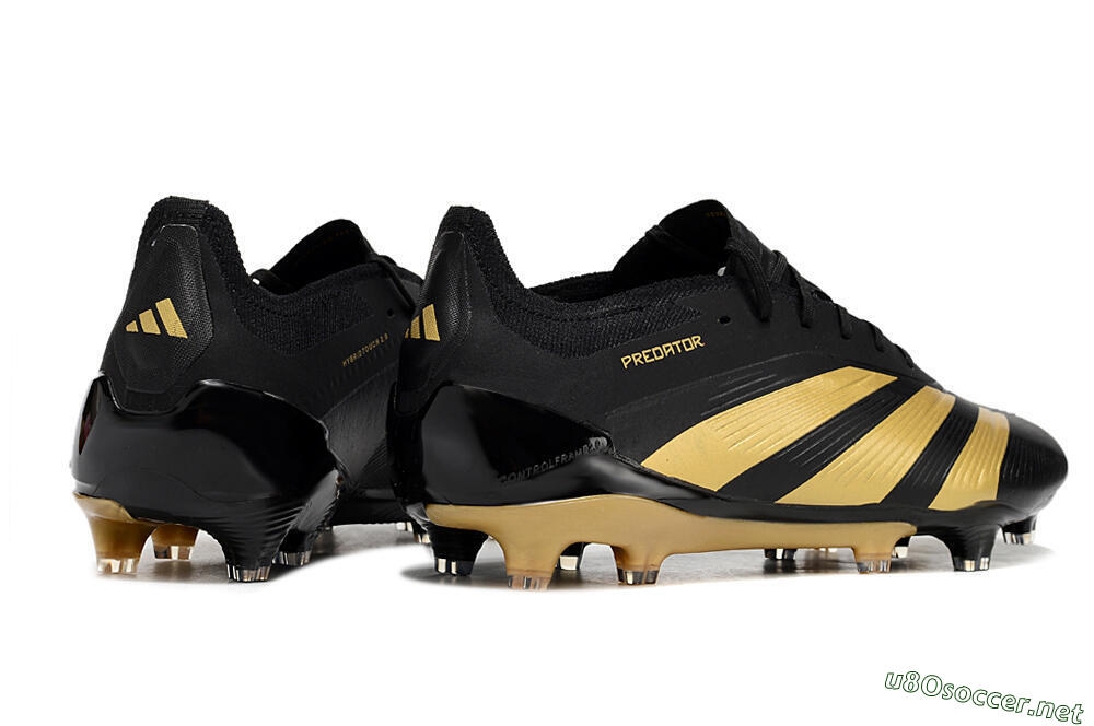 Men's Adidas Predator 24 Elite FG Football Boots - Black/Gold 6