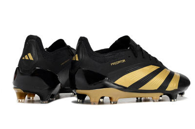 Men's Adidas Predator 24 Elite FG Football Boots - Black/Gold