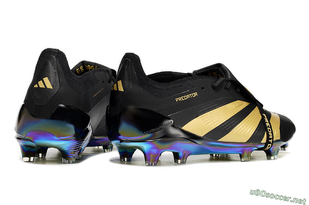 Men's Adidas Predator Elite Foldover Tongue FG Football Boots - Black/Gold 6